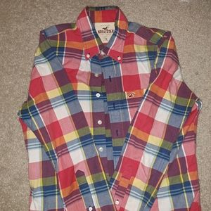 Colorful long-sleeved button down